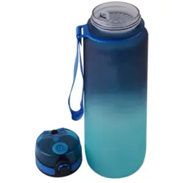 Gradient 1 Litre Water Bottle Blue Open